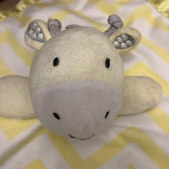 Circo Baby Lovey Security Blanket Giraffe Yellow Satin Trim Chevron - Picture 4 of 9